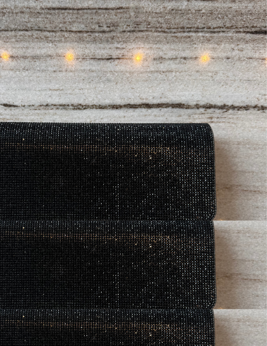 Crystal Pavé Flap Clutch — Black