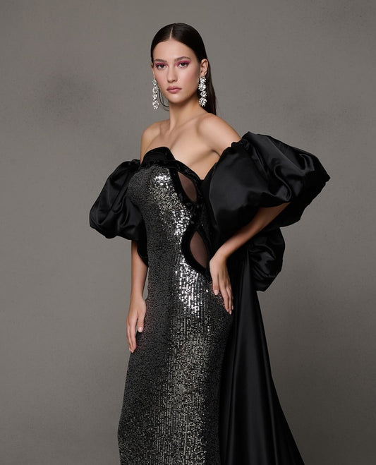 Nour N0635 — Black Sequin
