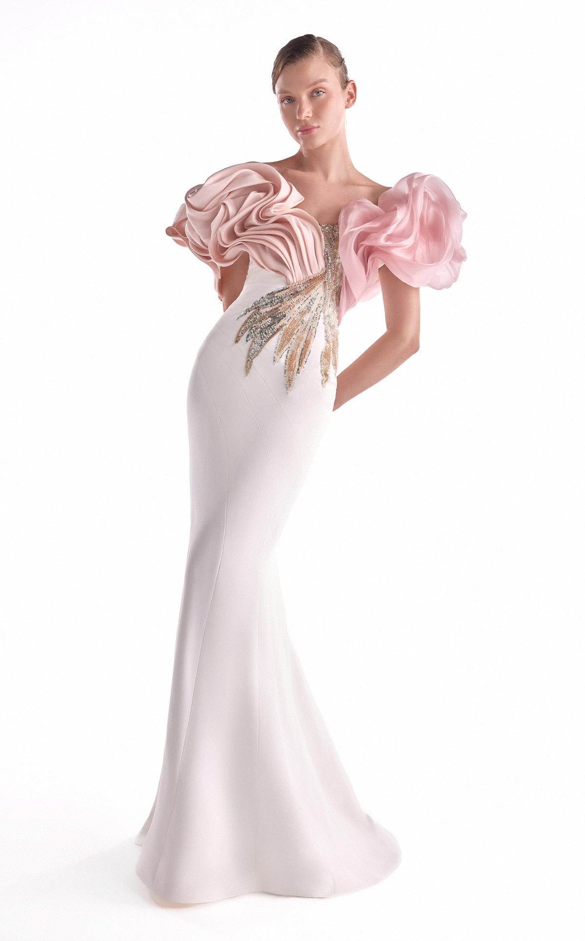 Gaby Charbachy G2120 — Off White/Pink — front 2