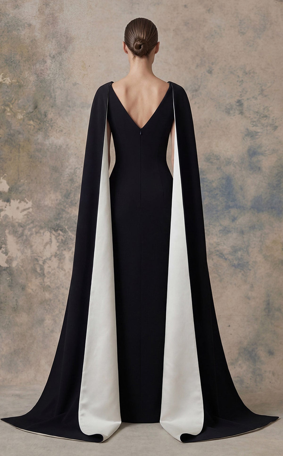 Nour N0746 — Black/White — back 2