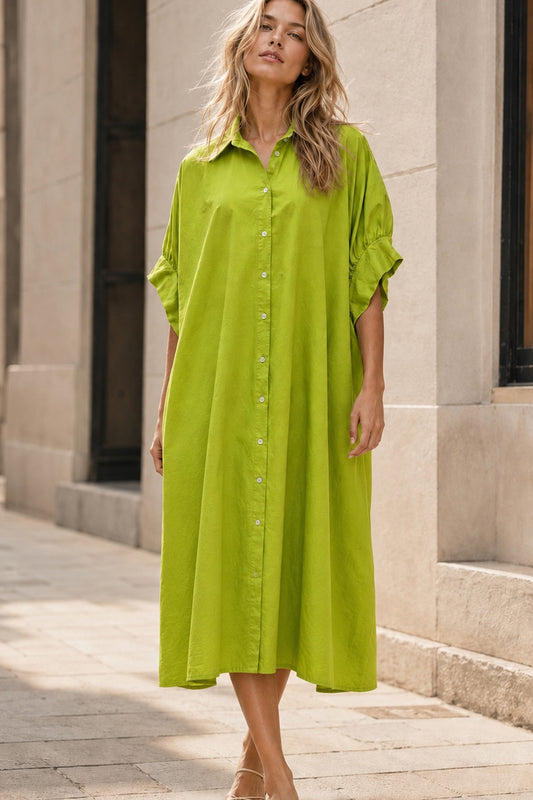 Oversized Poplin Shirt Dress